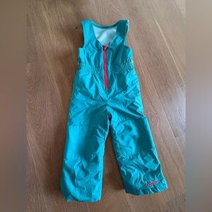 Columbia Kids Puffer Overalls - Teal and Pink